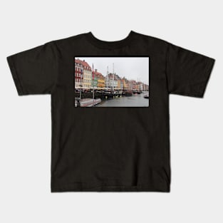 Nyhavn in Copenhagen Denmark Kids T-Shirt